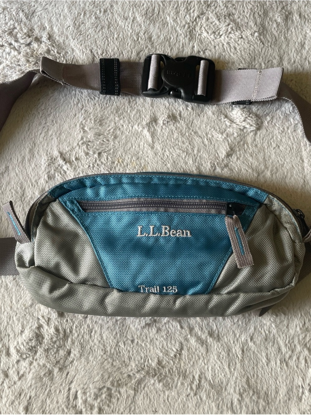 L.L. Bean Trail 125 Waist Pack — Teal and Gray